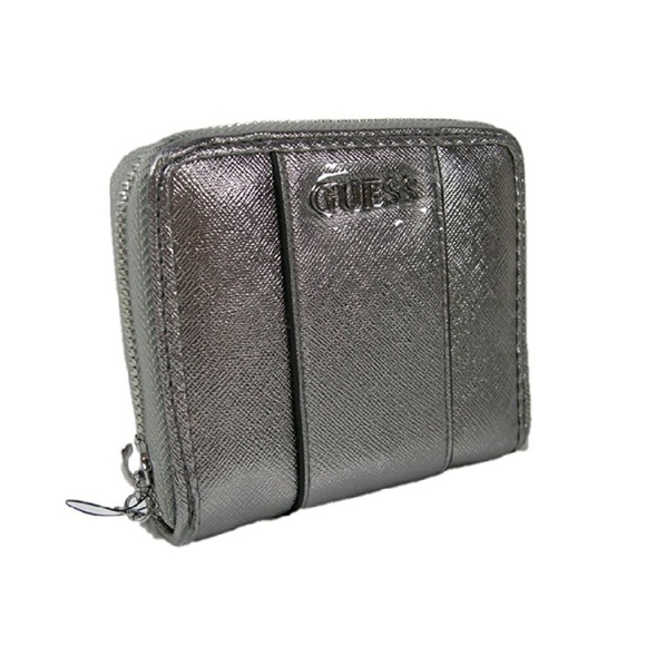 Guess Handbags - Guess Logo Wallet Gunmetal Silver Metallic Ware